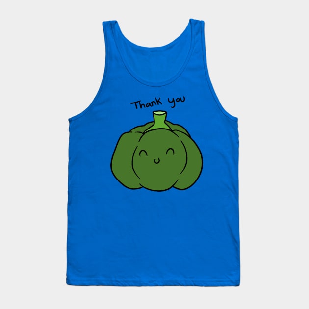 Thank You Green Bell Pepper Tank Top by saradaboru